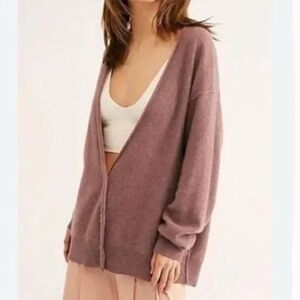 Free People School Boy 100% Cashmere Cardigan size XS